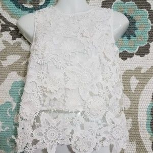 NYLON Apparel Lace Tank Blouse
